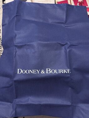 Dooney & Bourke Dust Bags Lot of 2 Navy Blue Drawstring Handbag Storage Bags